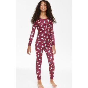 Brand New Holiday Lane Girls Juniors Size 14 Red Gnomes Pajama One Piece Sleep